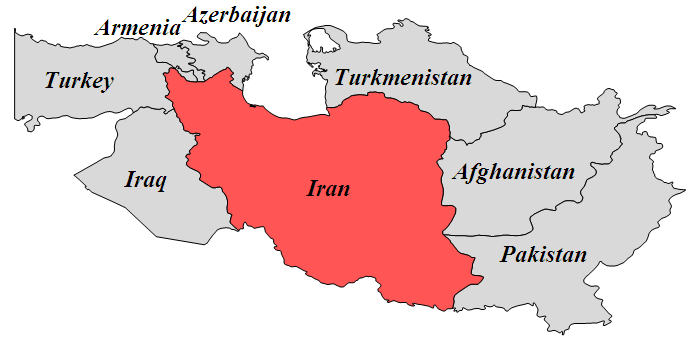 Map Of Iraq And Iran. Map of Iran